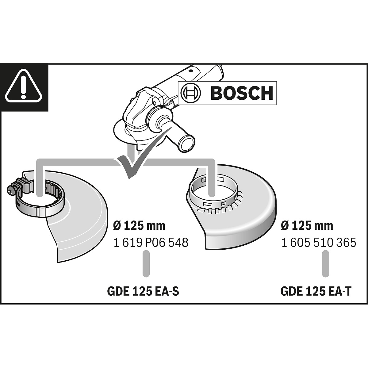 Bosch Absaughaube Easy-Adjust GDE 125 EA-T  für Winkelschleifer 
