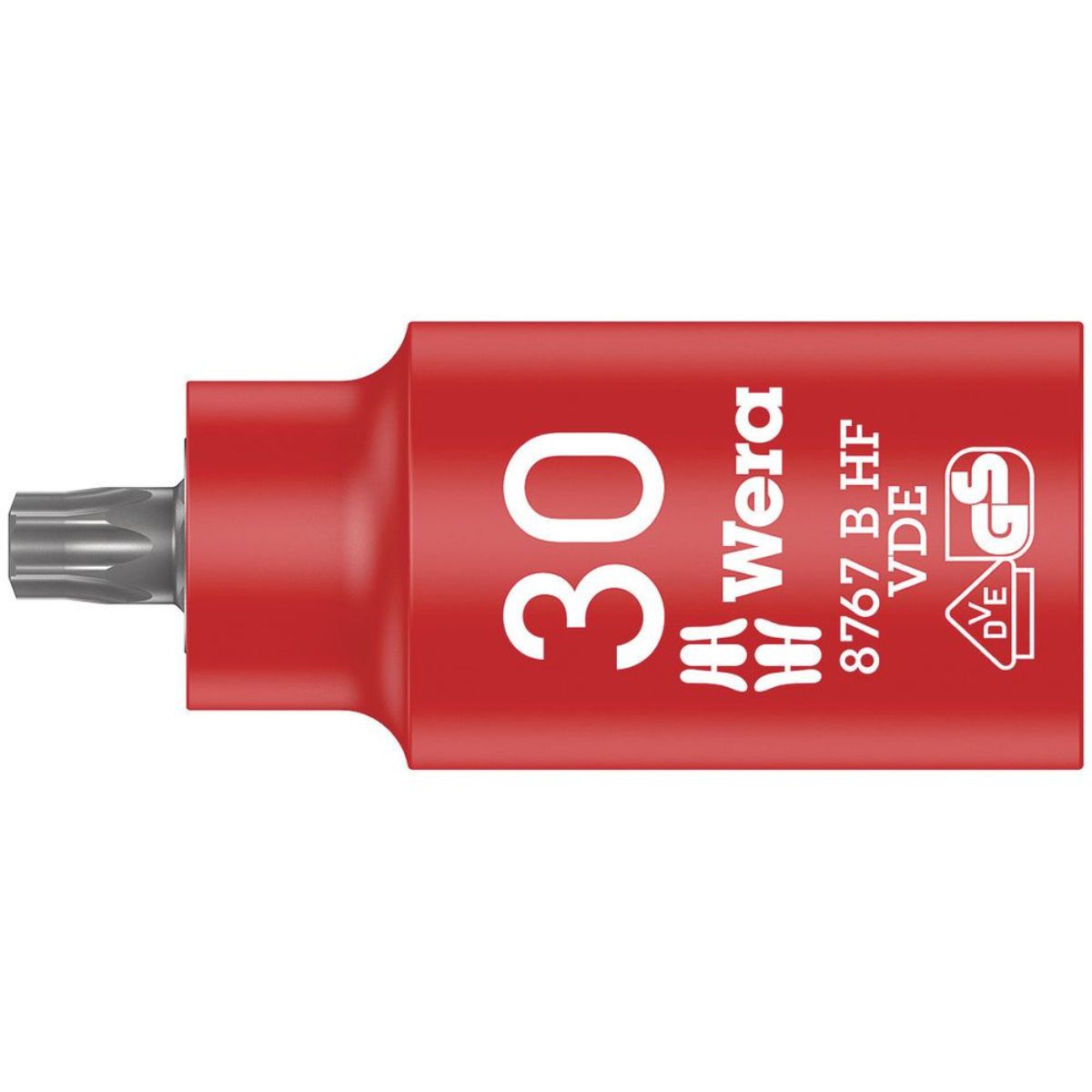 Wera 8767 B VDE HF TORX Zyklop Bitnuss, isoliert, mit 3/8"-Antrieb, mit Haltefunktion