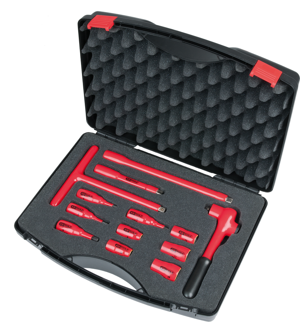 KS Tools 3/8" Steckschlüssel-Satz mit isolierten Werkzeugen, 13-tlg