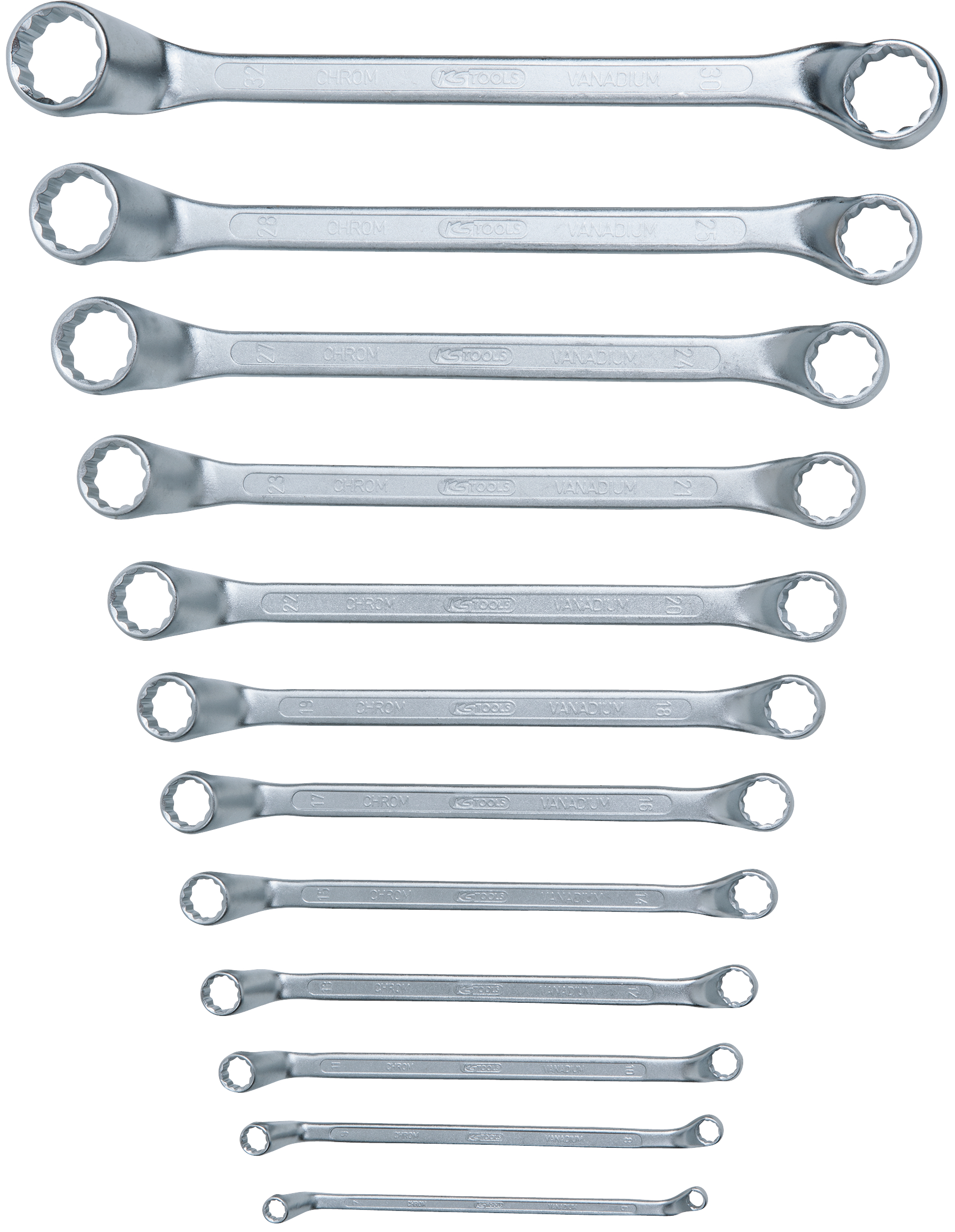 KS Tools Doppel-Ringschlüssel-Satz, 12-tlg gekröpft, 6-32mm