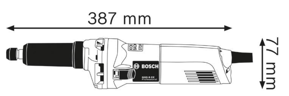 Bosch Geradschleifer GGS 8 CE mit 750 Watt Motor