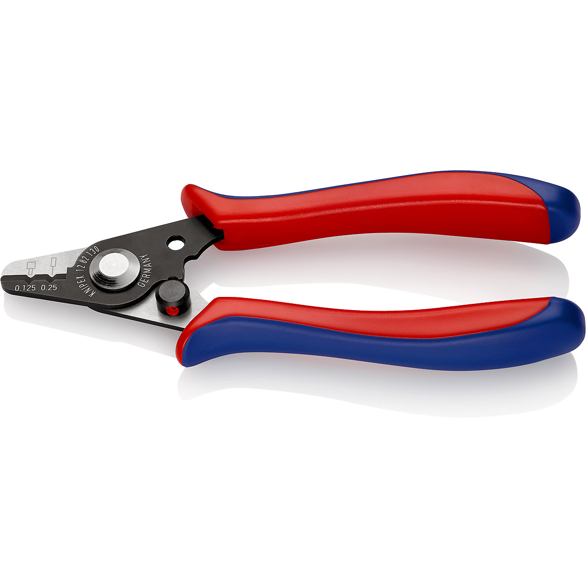 KNIPEX Abisolierzange für Glasfaserkabel 130 mm brüniert mit Kunststoff-Griffhüllen