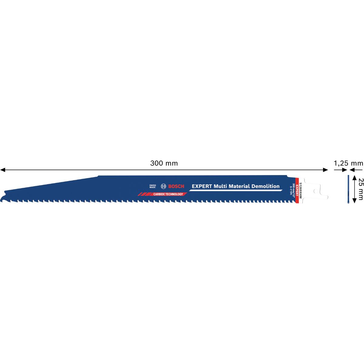 Bosch EXPERT Multi Material Demolition S1269XHM Säbelsägeblatt 300mm, 10-Stück