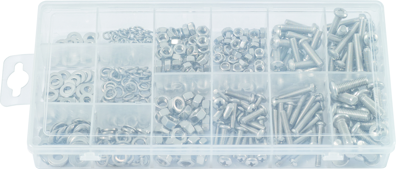 KS Tools Sortiment Linsenkopf-Maschinenschrauben, metrisch, 475-tlg