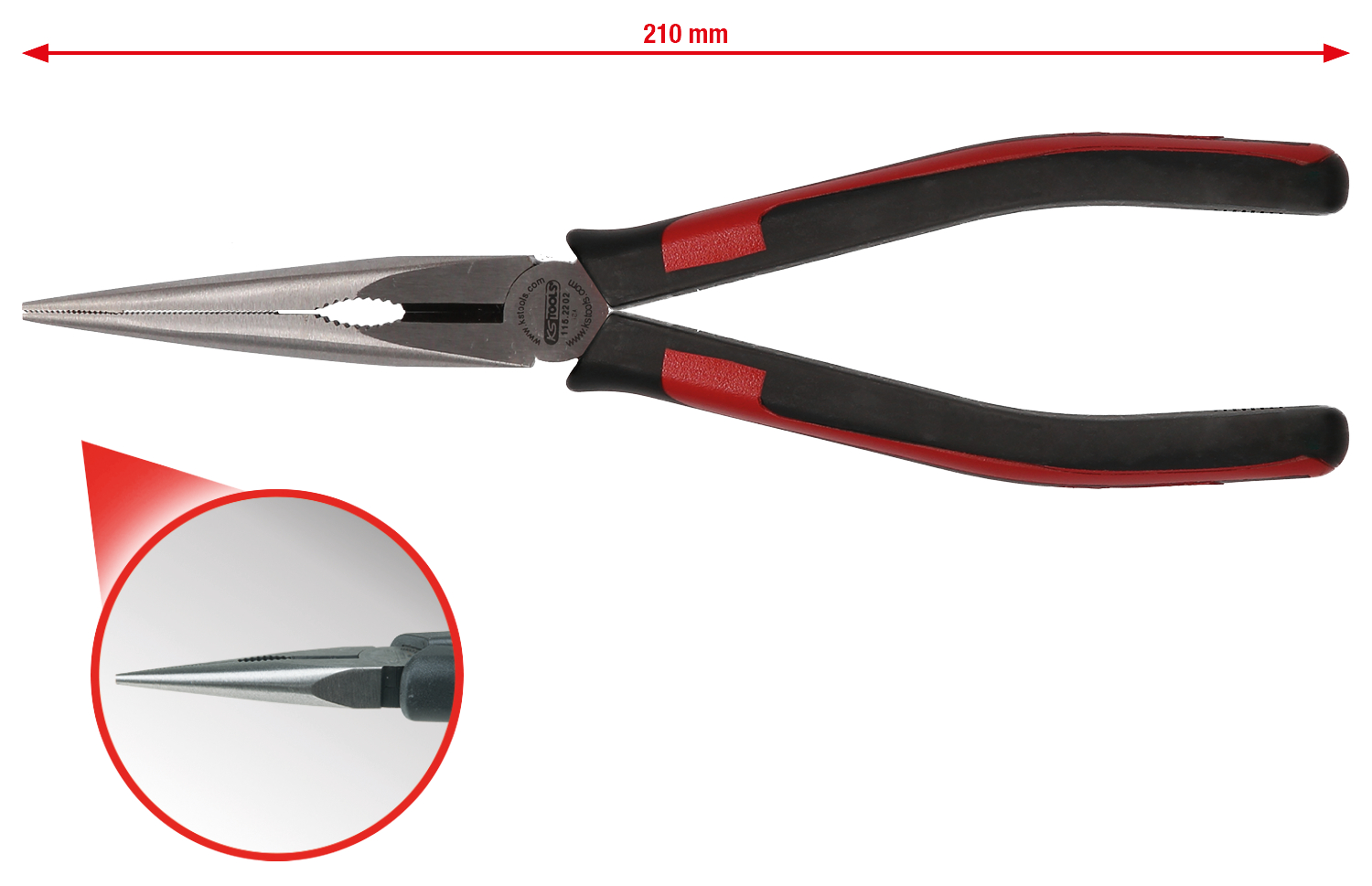 KS Tools SlimPOWER Flachrundzange