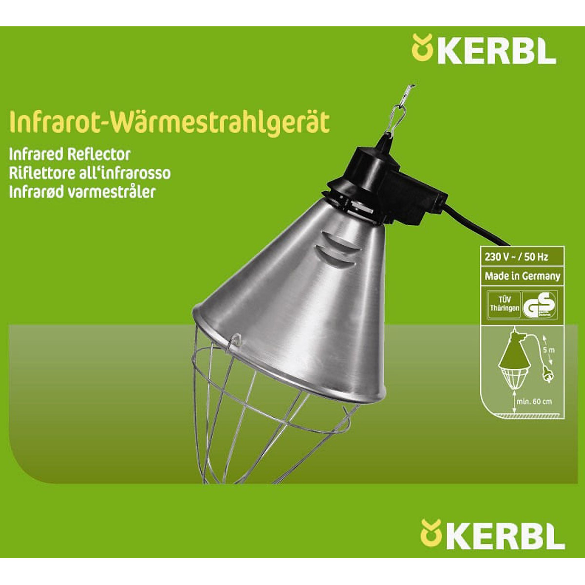 Kerbl Infrarot-Wärmestrahler 5,0m