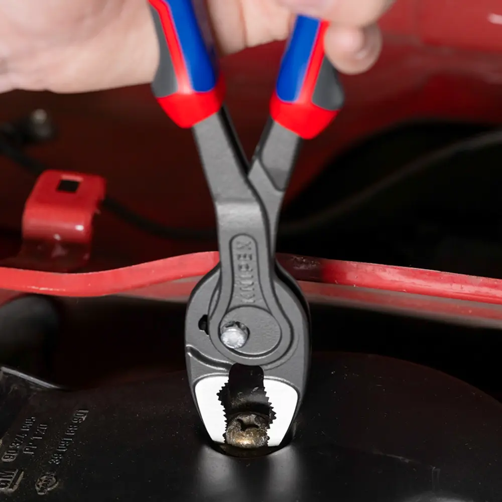 KNIPEX TwinGrip Front- und Seitengreifzange mit Comfort-Griffen grau atramentiert 250 mm