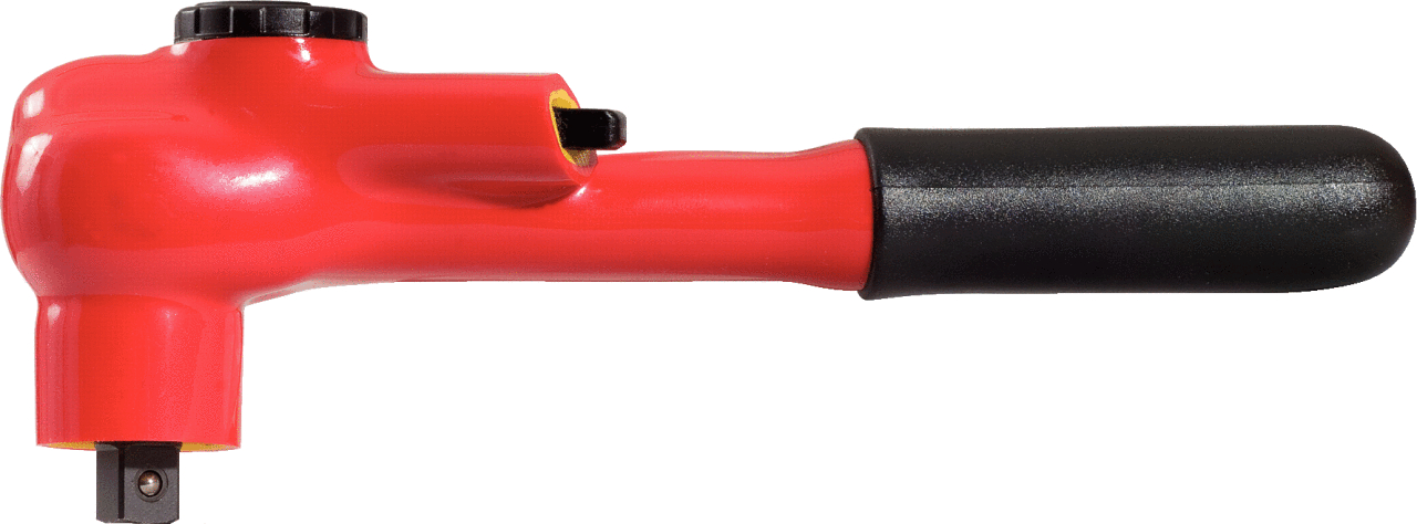 KS Tools 3/8" Umschaltknarre mit Schutzisolierung mit Verriegelungsmechanik, 32 Zahn