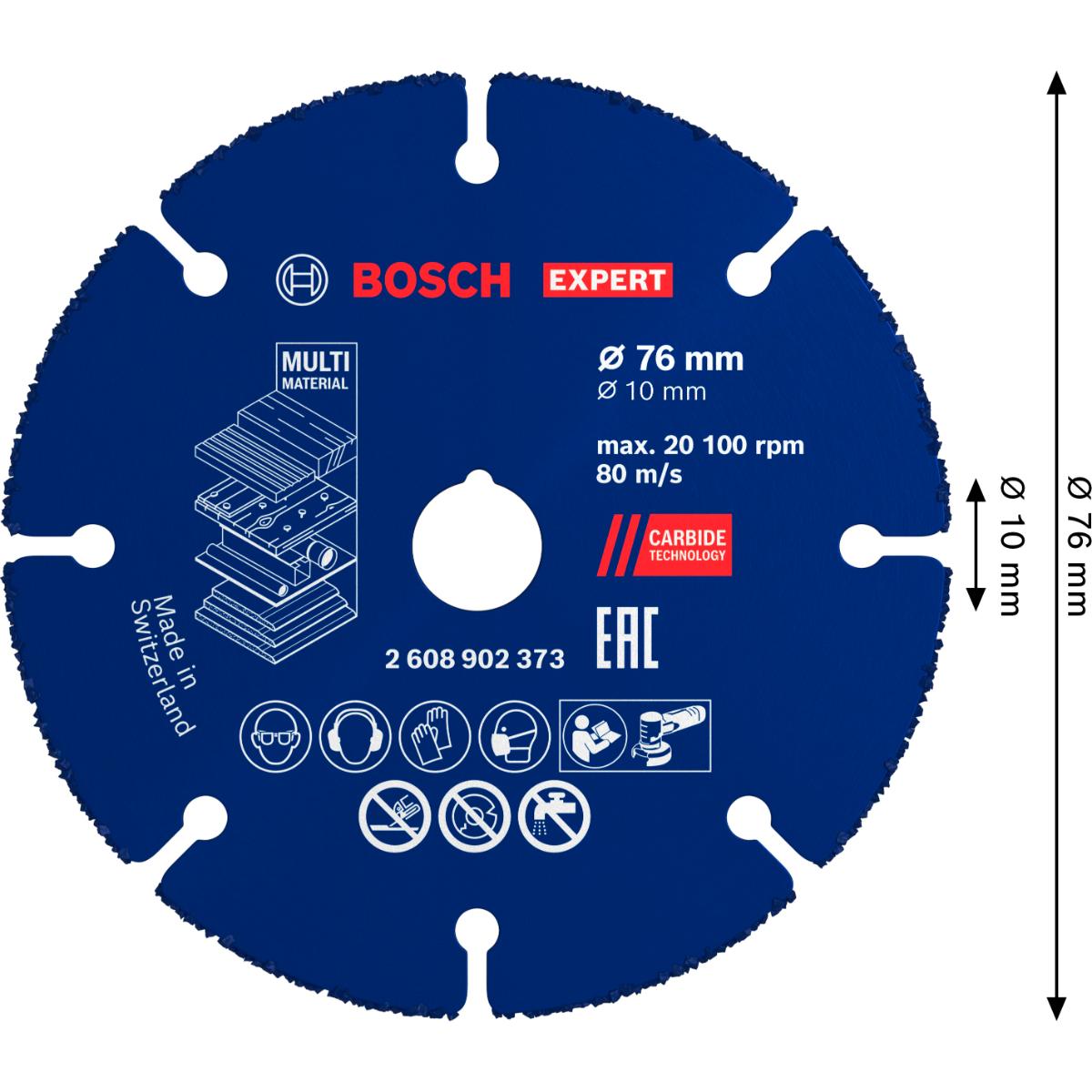 Bosch EXPERT Multi Material Carbide-Trennscheibe, 76 x 10 mm