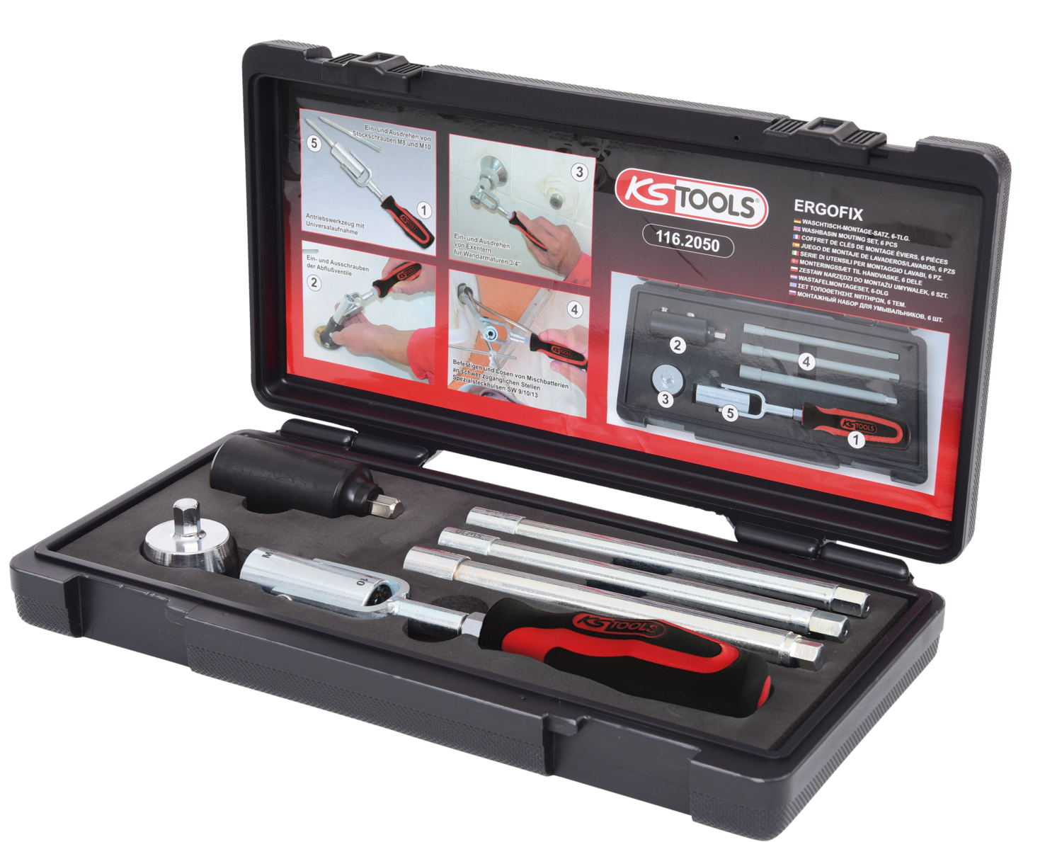 KS Tools Waschtisch-Montage-Satz, 6-tlg