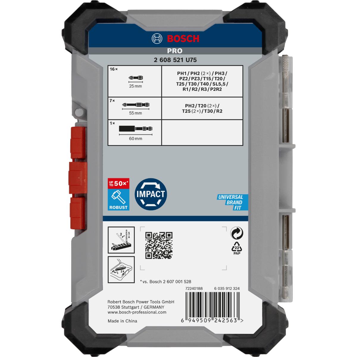 Bosch PRO Impact Schrauberbit, 24-teiliges Set