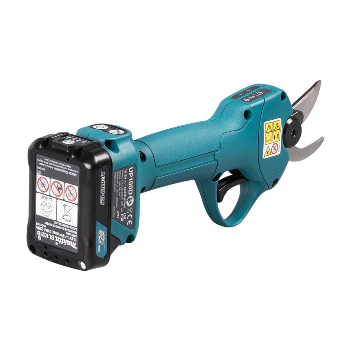 Makita Akku-Astschere 12V max. / 4,0 Ah, 2 Akkus + Ladegerät im MAKPAC UP100DSMJ