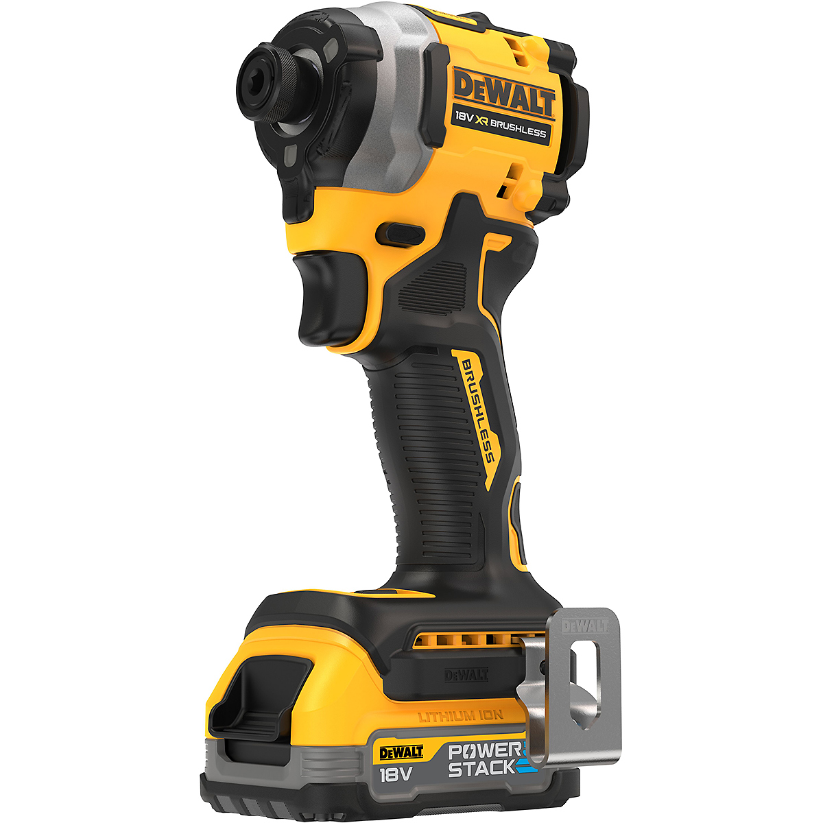 DEWALT Akku-Schlagschrauber 1/4 Zoll XR 18V + 2 Powerstack Akku + Schnellladegerät