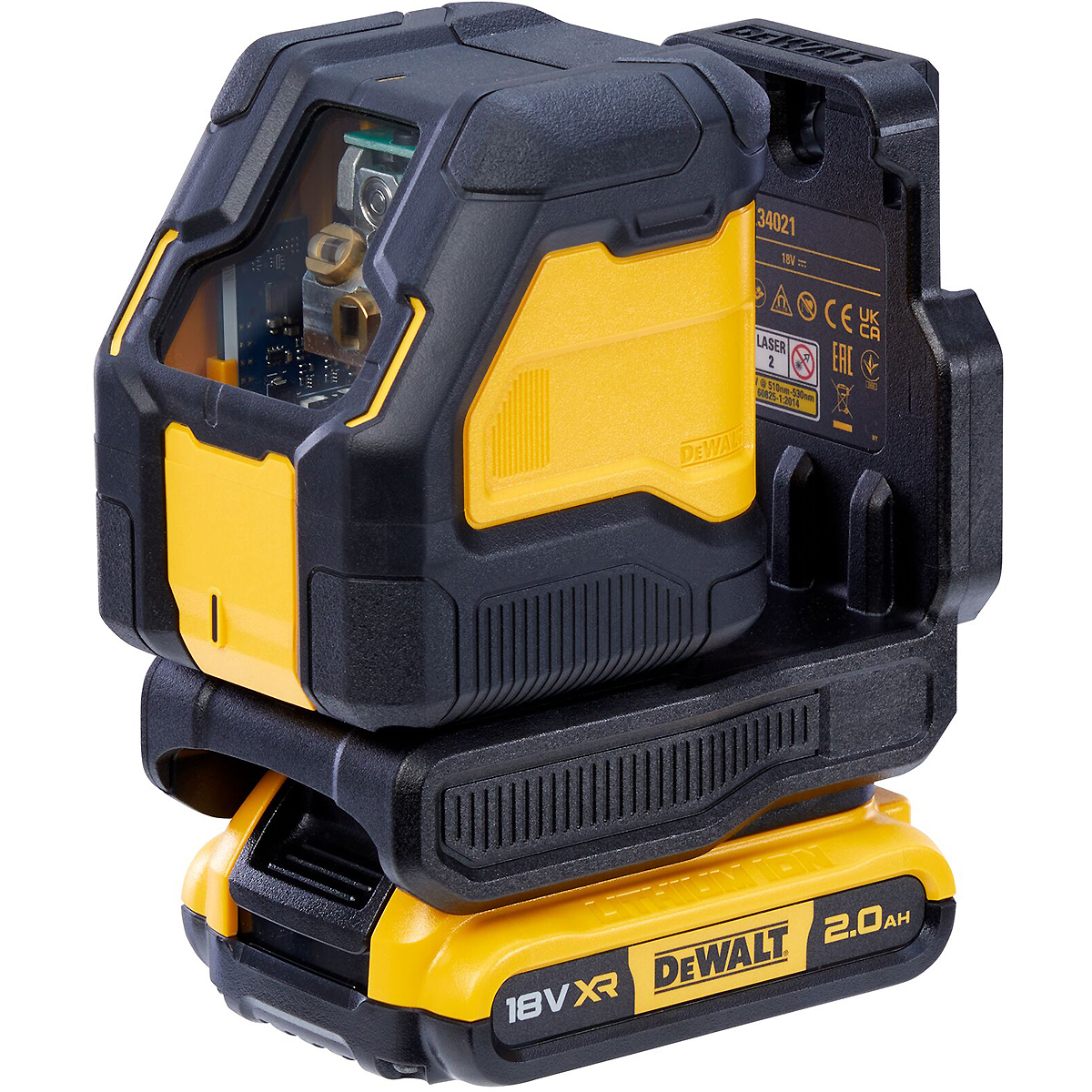 DEWALT Akku-Kreuzlinienlaser Compact 18V grün + Akku + Schnellladegerät