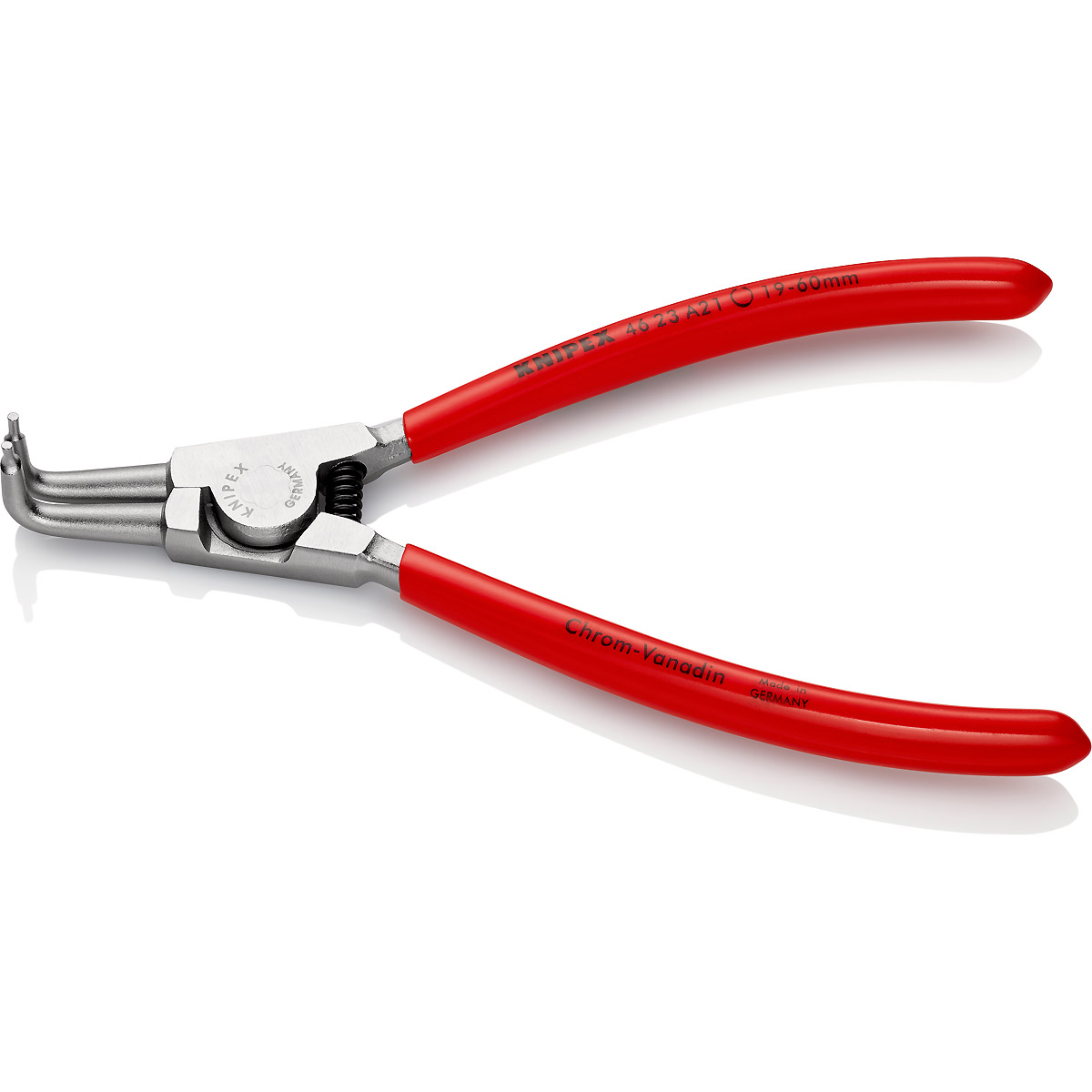 KNIPEX Sicherungsringzange verchromt angewinkelt