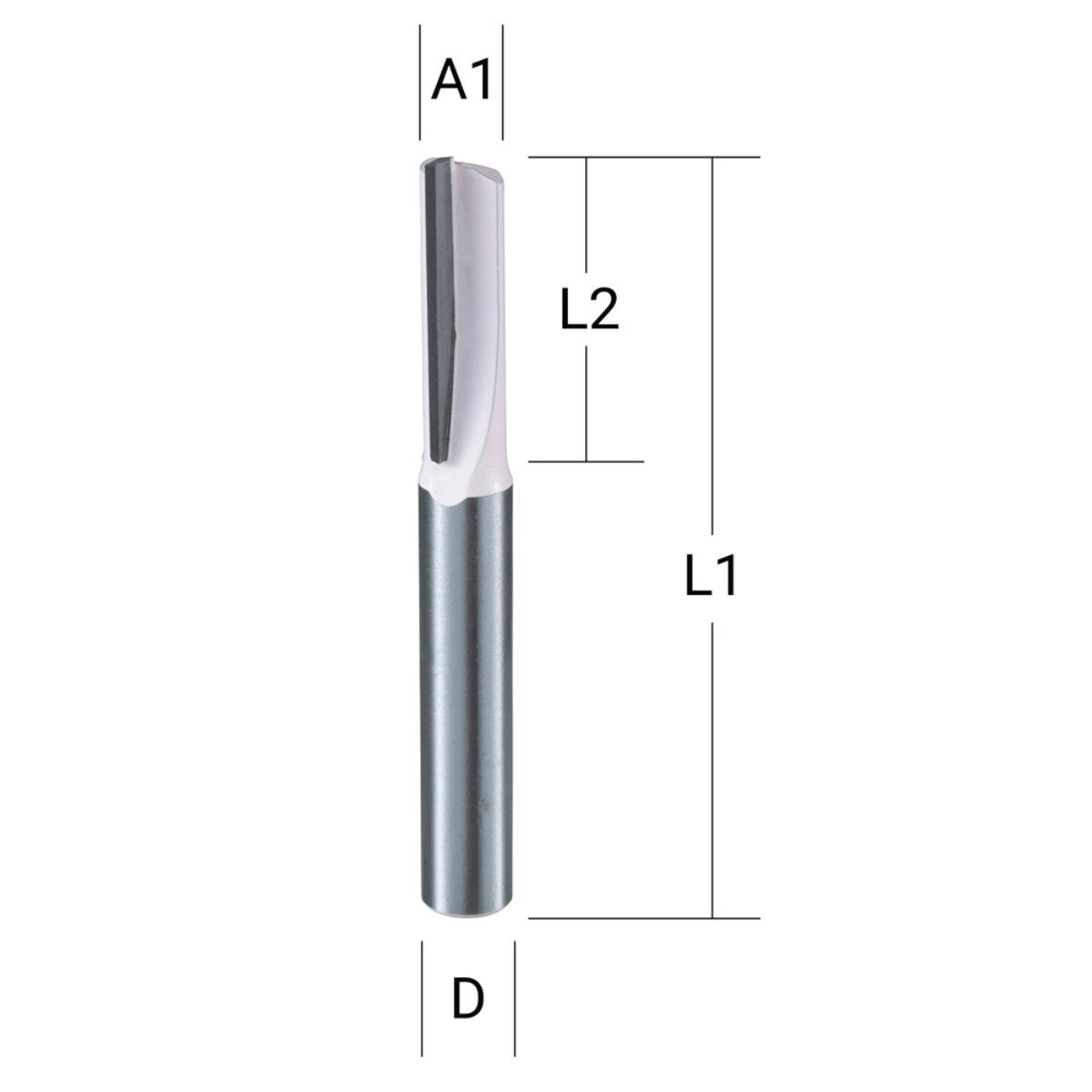 Makita Nutfräser einschneidig Ø 8 mm Schaft - Ø 6 mm Fräser - 19 mm Arbeitslänge - 51 mm