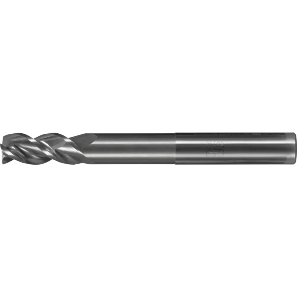 PFERD TOOLS VHM-Fräser Ø12mm, 3 Schneiden, 2xDC, Halsfreischliff extralang, Fase 0,25mm, HA