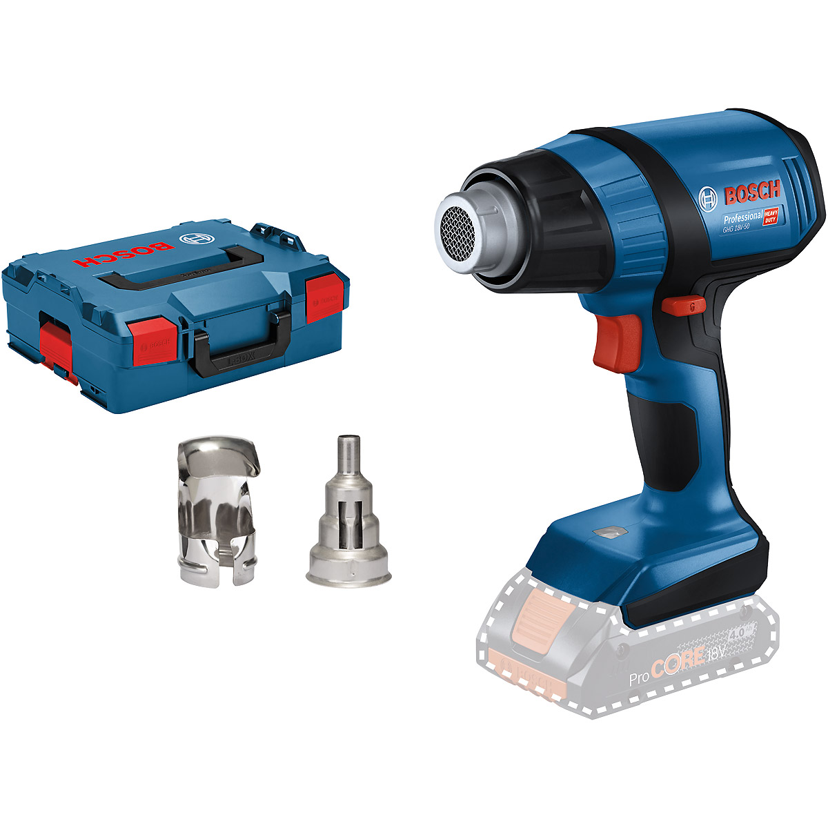 Bosch Akku-Heißluftgebläse GHG 18V-50 in L-BOXX