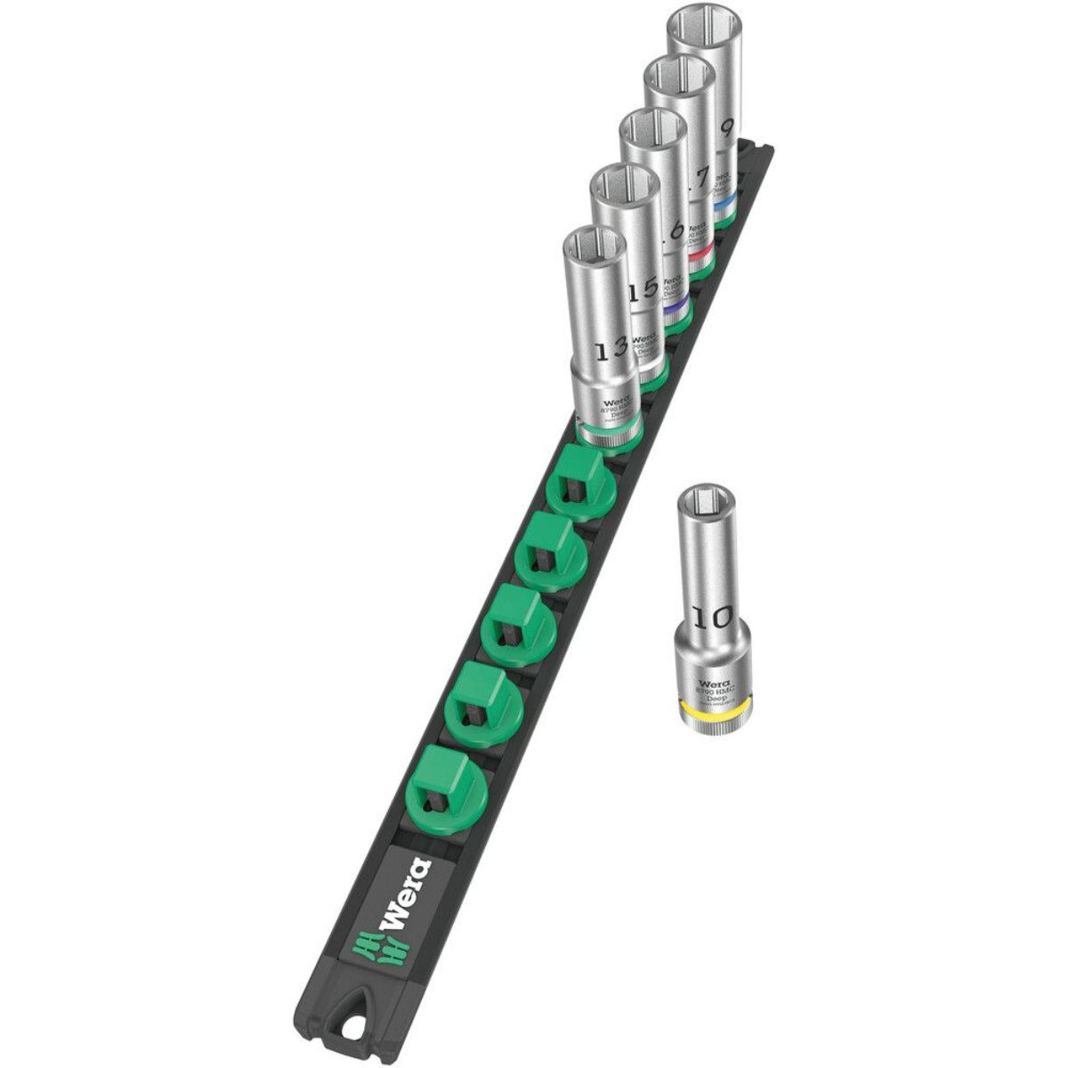 Wera Nuss-Magnetleiste C Deep 1 Steckschlüsseleinsatz-Satz, 1/2"-Antrieb, 6-teilig