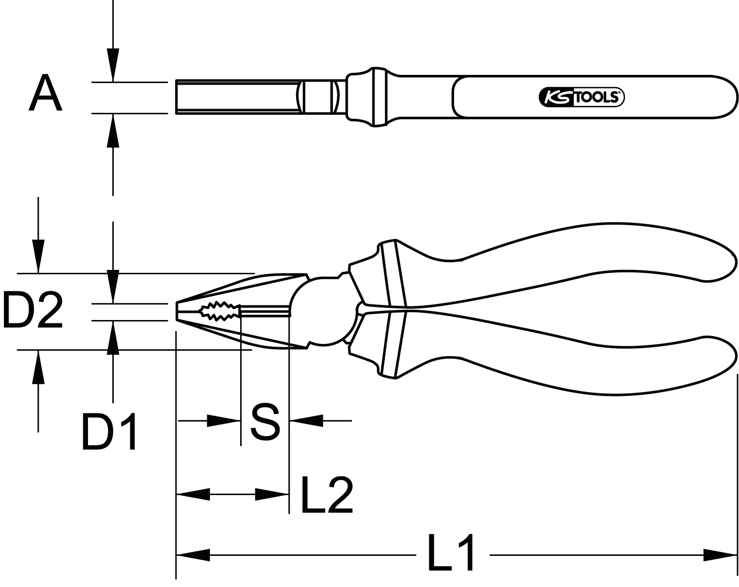 KS Tools SlimPOWER Kombinationszange