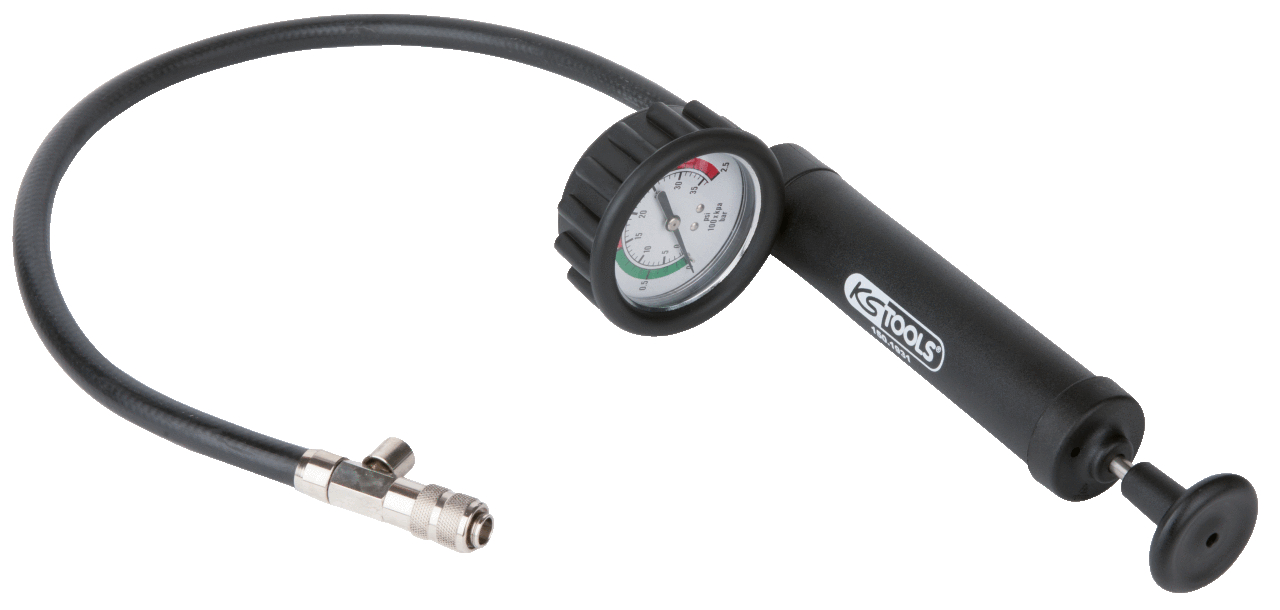 KS Tools Handpumpe mit Manometer-Schlauch, max. 2,5bar