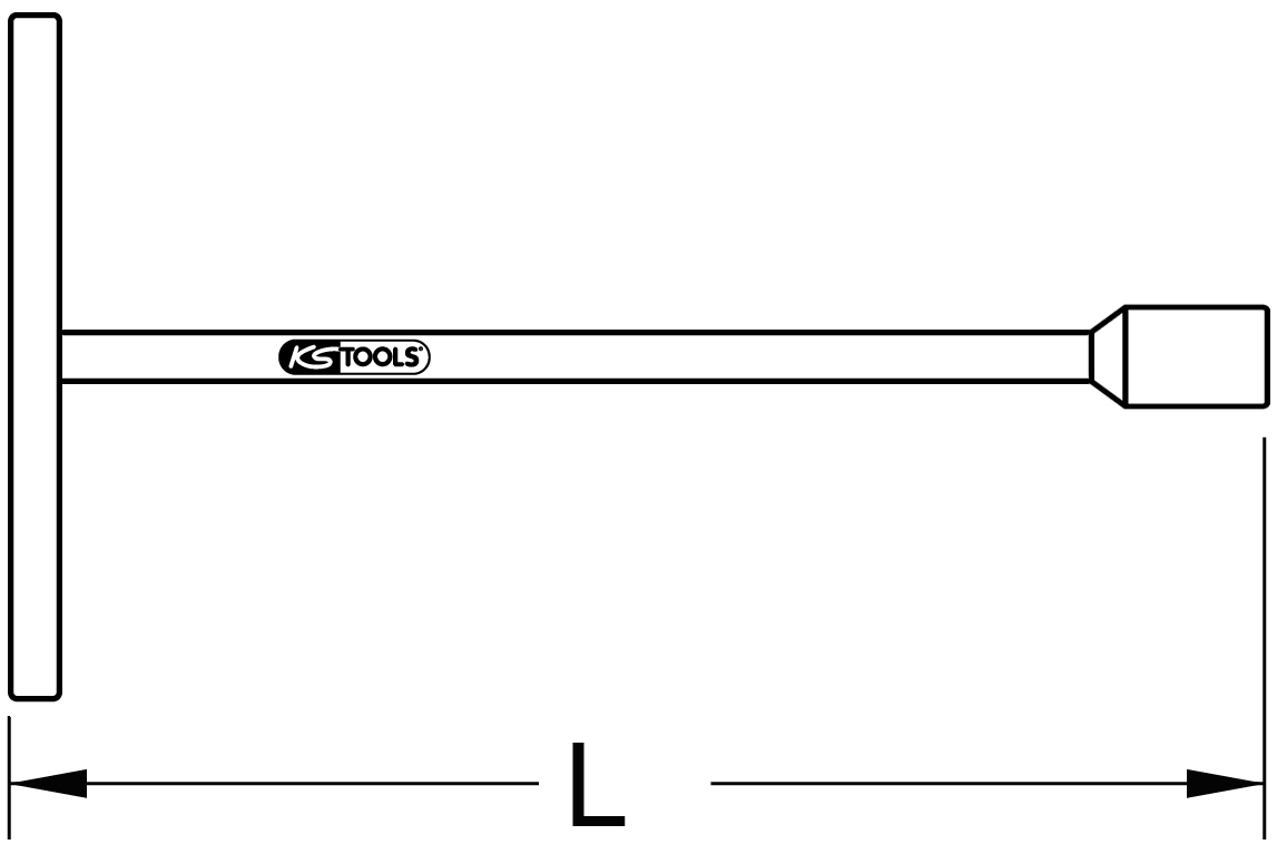 KS Tools BRONZEplus 6-kant-Steckschlüssel, fester Quergriff