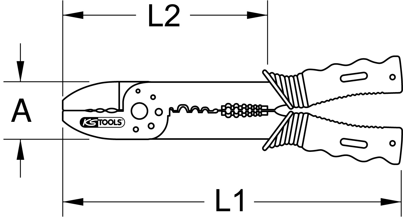KS Tools Crimp-Zange einfach