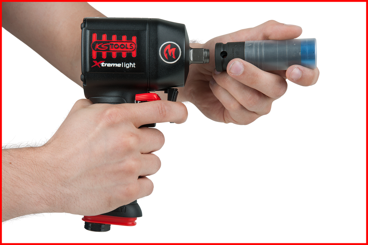 KS Tools 1/2" miniMONSTER Xtremelight Hochleistungs-Druckluft-Schlagschrauber 1.390 Nm