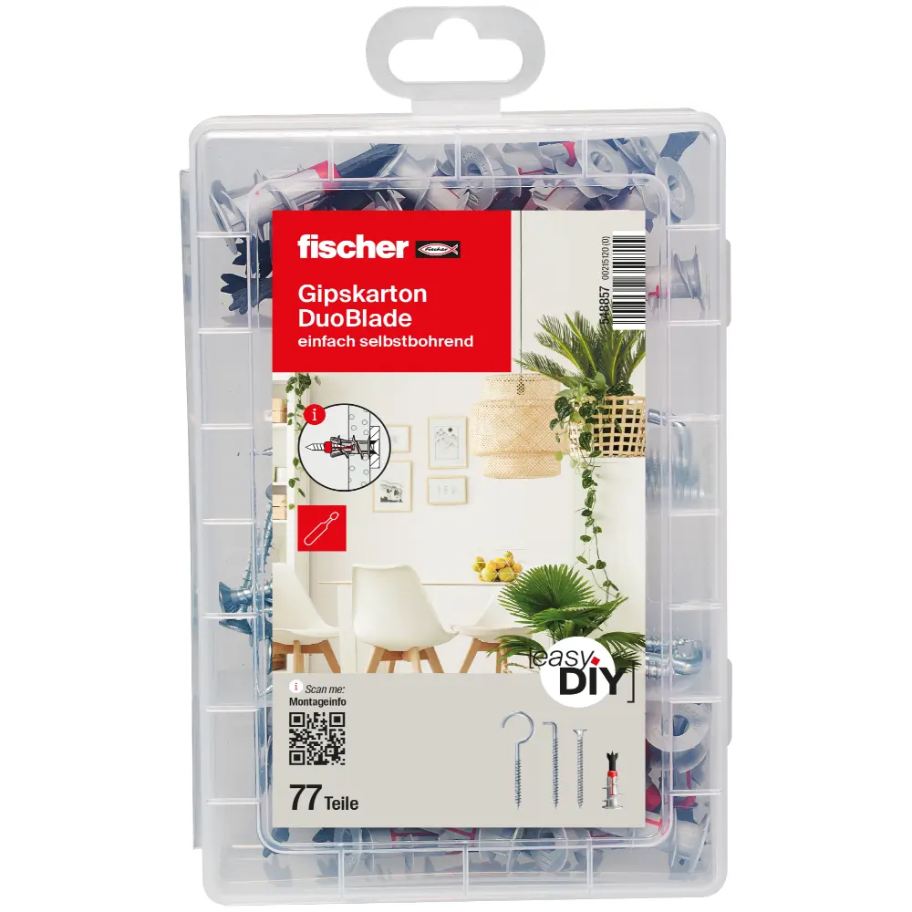 Fischer EasyDIY Box Gipskarton DuoBlade (77 Teile)