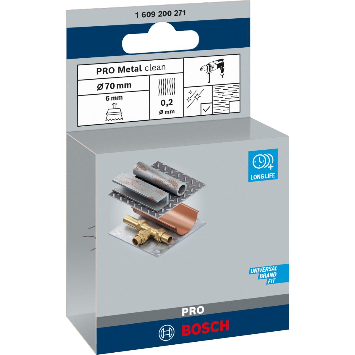 Bosch PRO Topfbürste, Stahl, gewellter Draht, 4500 U/ min