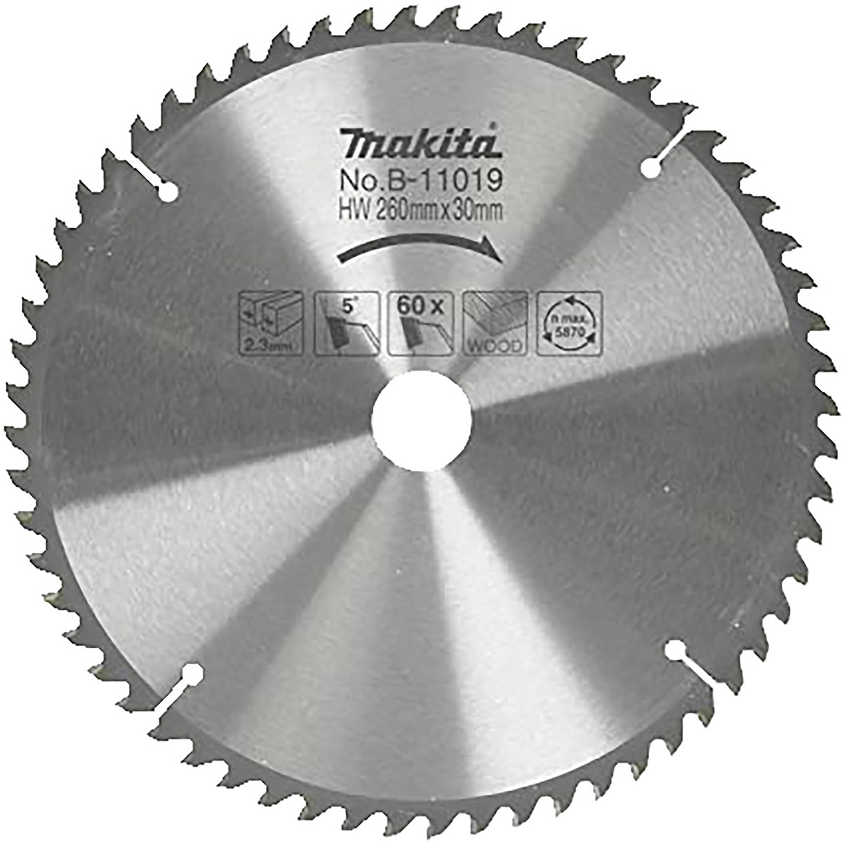 Makita HM-Sägeblatt, 260 x 30 mm - B-11019