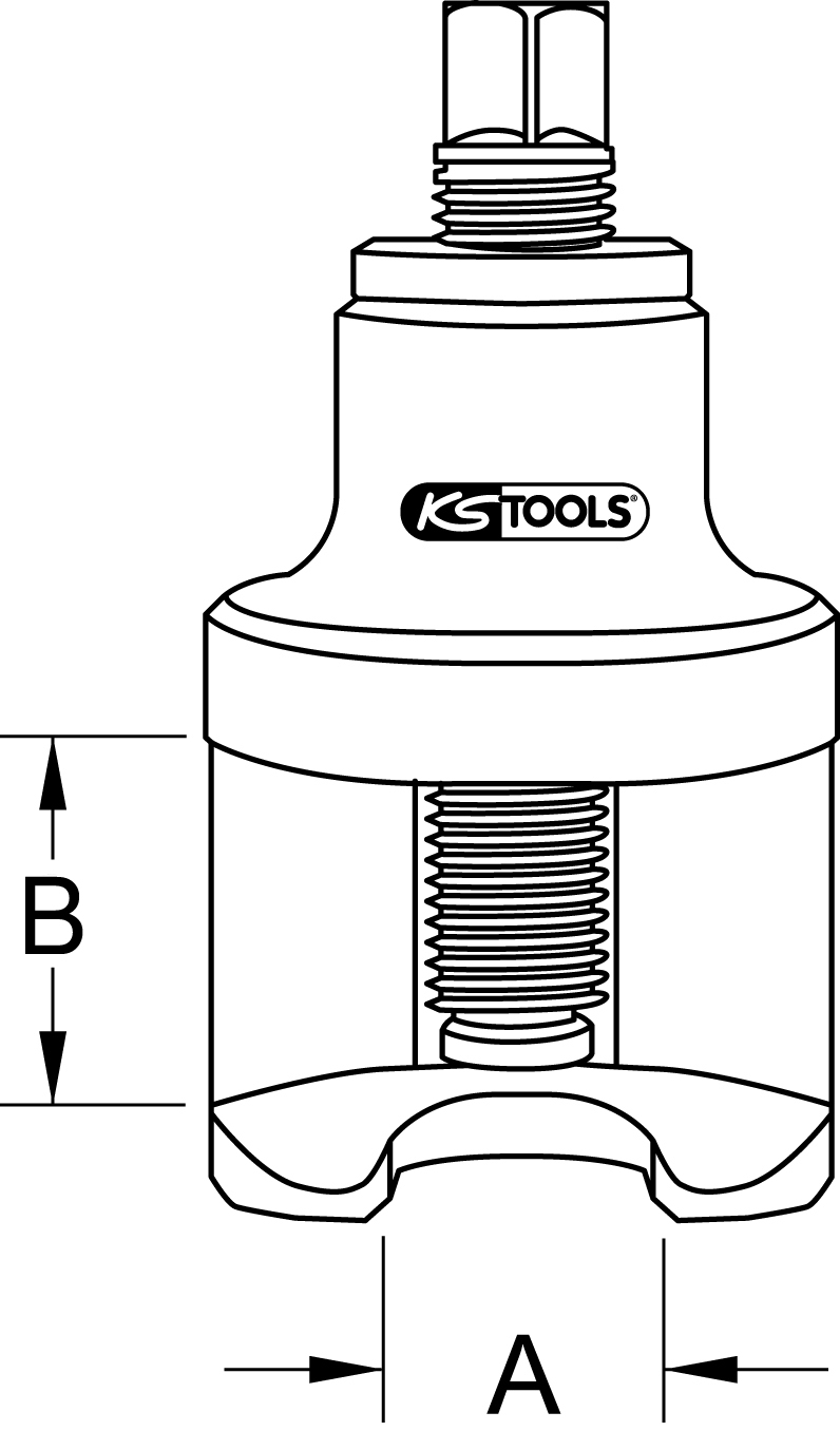 KS Tools Vibro-Impact Universal-Kugelgelenk-Abzieher-Glocke 