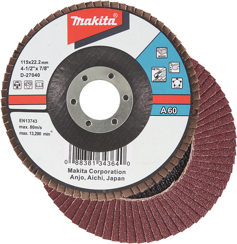 Makita Fächerschleifscheibe 115mm A60 - D-27040