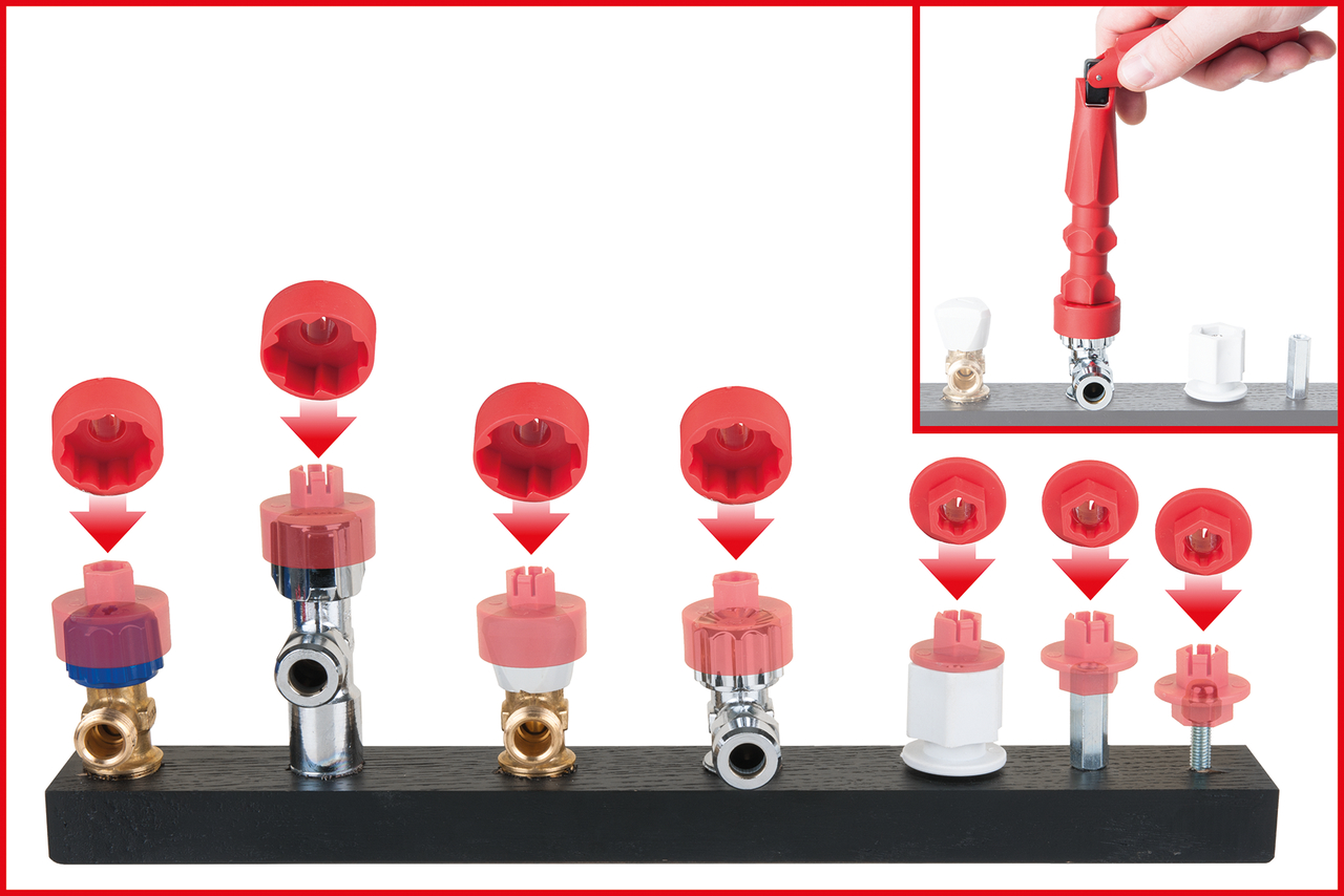 KS Tools WC-Sitz Montageschlüssel-Satz, 4-tlg
