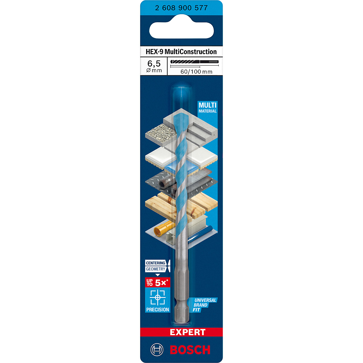 Bosch EXPERT HEX-9 MultiConstruction Bohrer, für Dreh- und Schlagbohrer