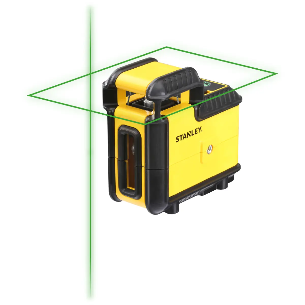 STANLEY Kompakter Linienlaser mit grüner Diode, einer 360° horizontalen Linie und einer zusätzlichen vertikalen Linie