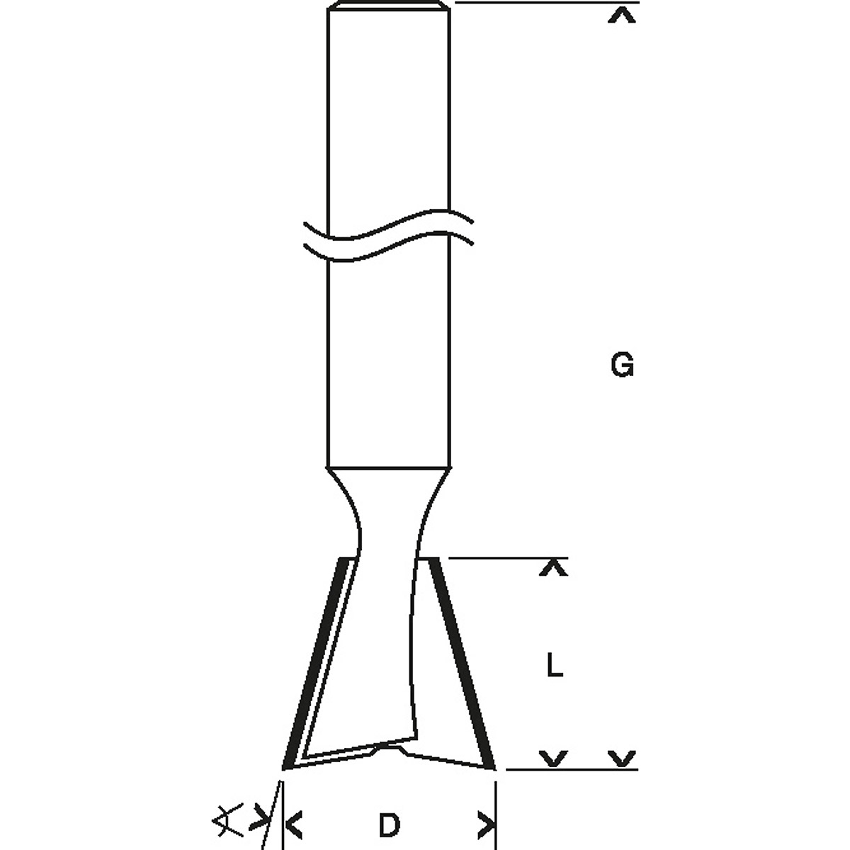Bosch PRO Zinkenfräser, 8 mm, D1 14 mm, L 14 mm, G 55 mm, 15°