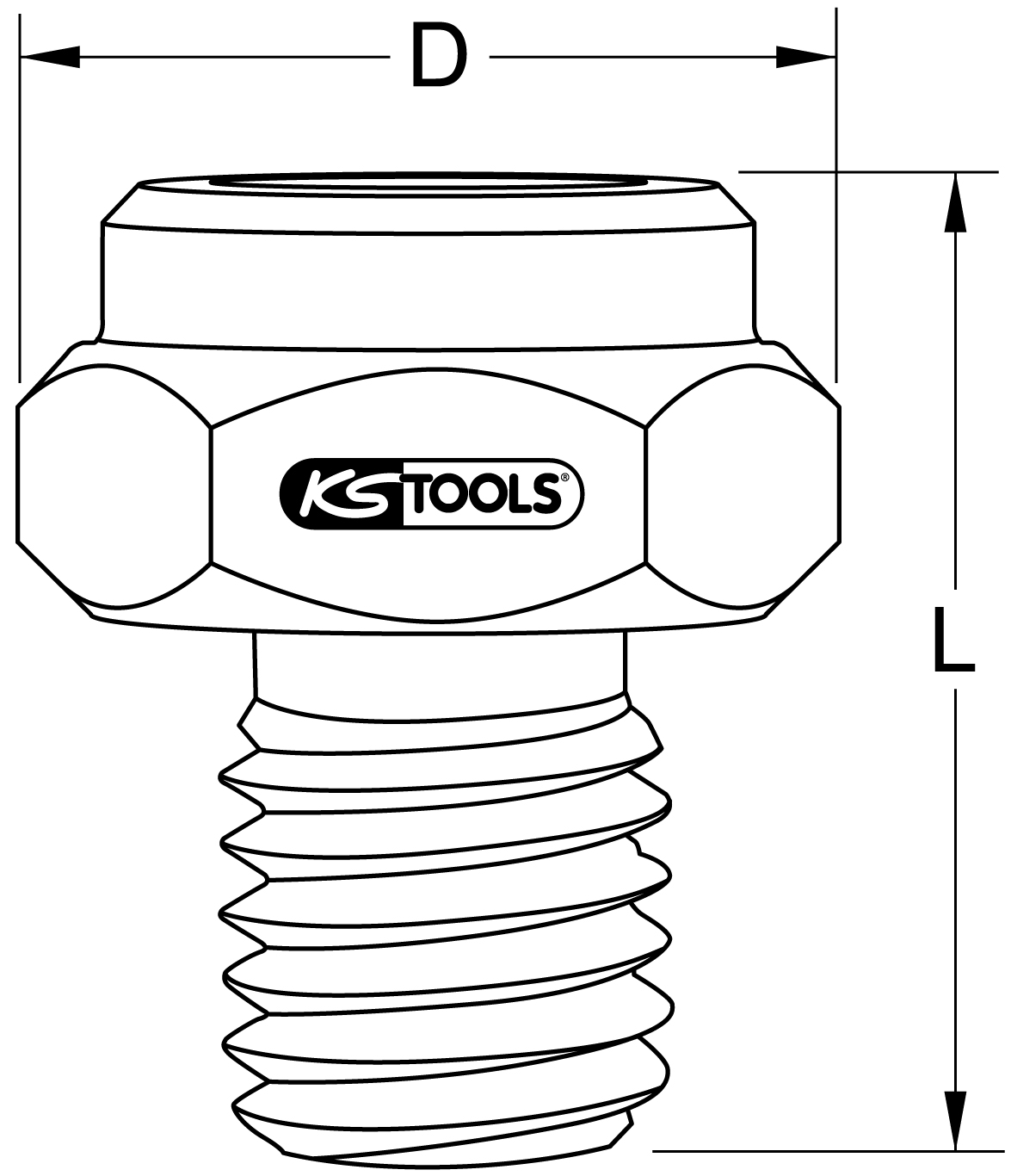 KS Tools Druckstück, flach