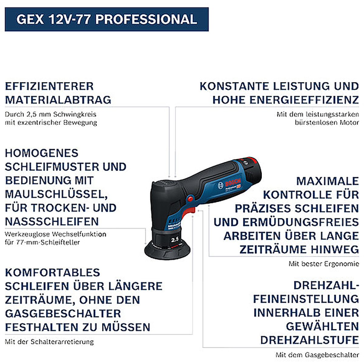 Bosch Akku-Exzenterschleifer GEX 12V-77