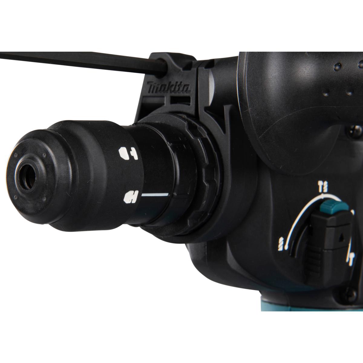 Makita Akku-Kombihammer für SDS-Plus 18V / 6,0 Ah, 2 Akkus + Ladegerät im MAKPAC + SDS-Plus Bohrer-Set B-58992