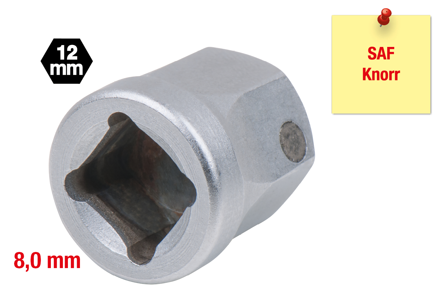 KS Tools Spezialeinsatz 4-kant mit Magnet, 8,0 mm, für SAF und Knorr Sättel