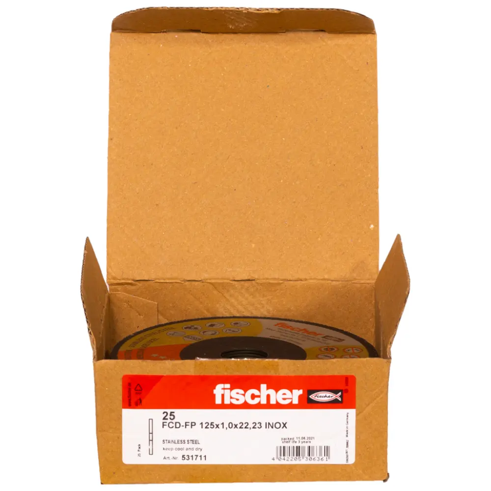 Fischer Trennscheibe FP 1,0/125 flach Inox
