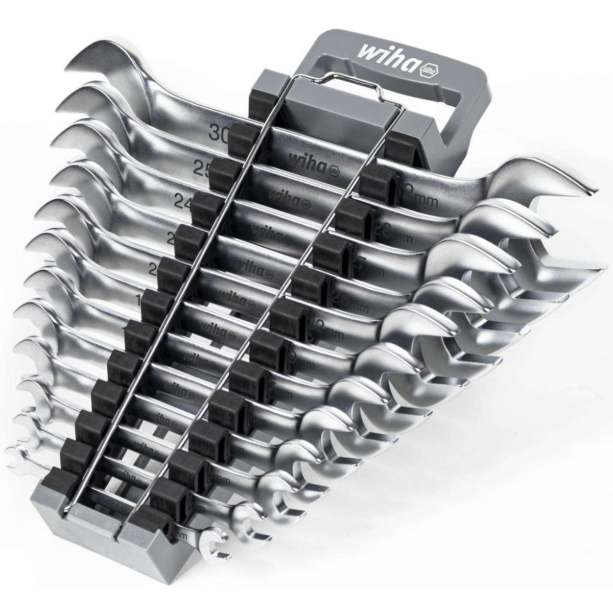 Wiha Doppelmaul-Gabelschlüssel Set 12-teilges Set in Halter