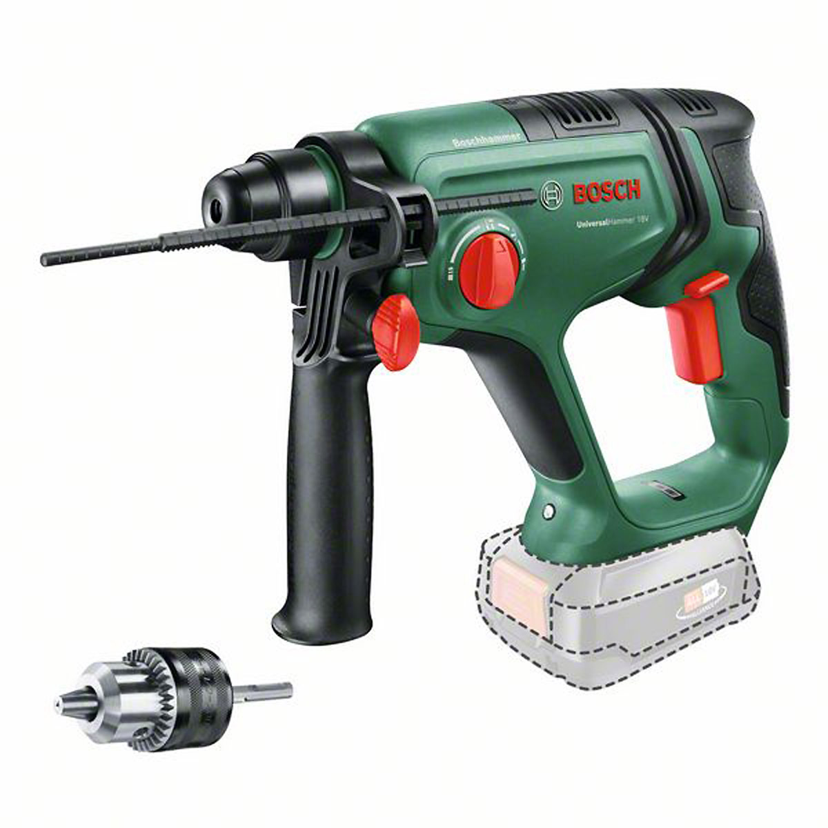 Bosch Akku-Bohrhammer UniversalHammer 18V+SRE