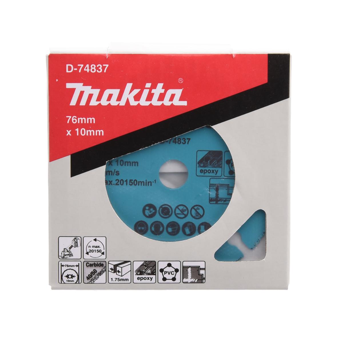 Makita Trennscheibe 76mm universal 1,75 mm - K40/50 - D-74837