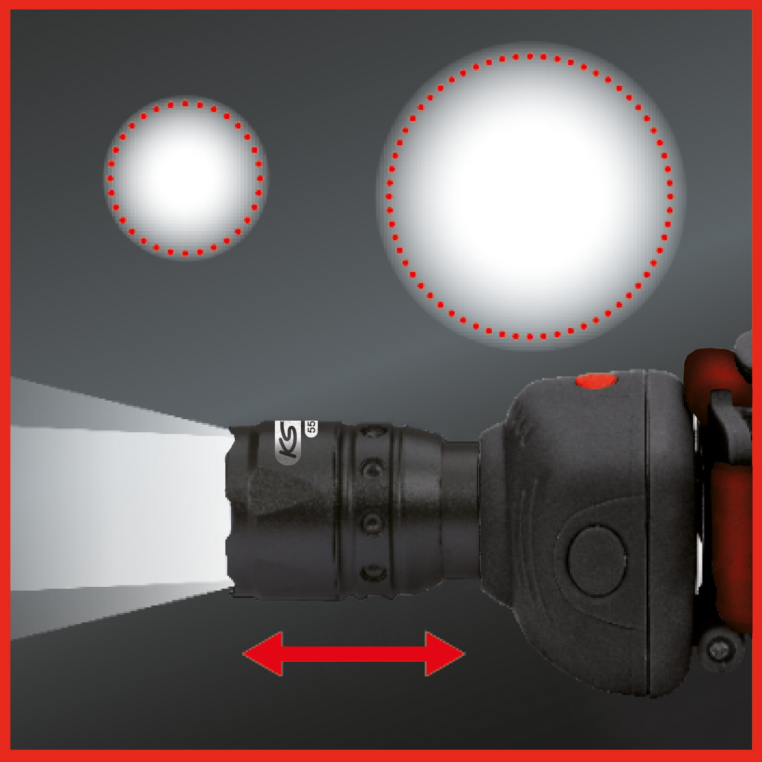KS Tools perfectLight Kopflampe mit Fokus 140 Lumen