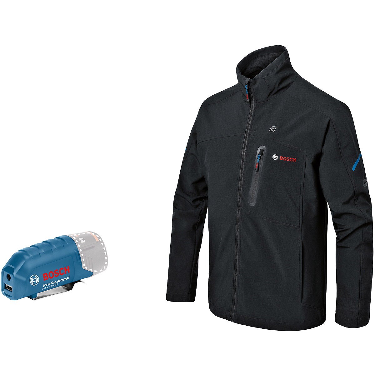 Bosch Beheizbare Jacke GHJ 12+18V XA mit Akkuadapter