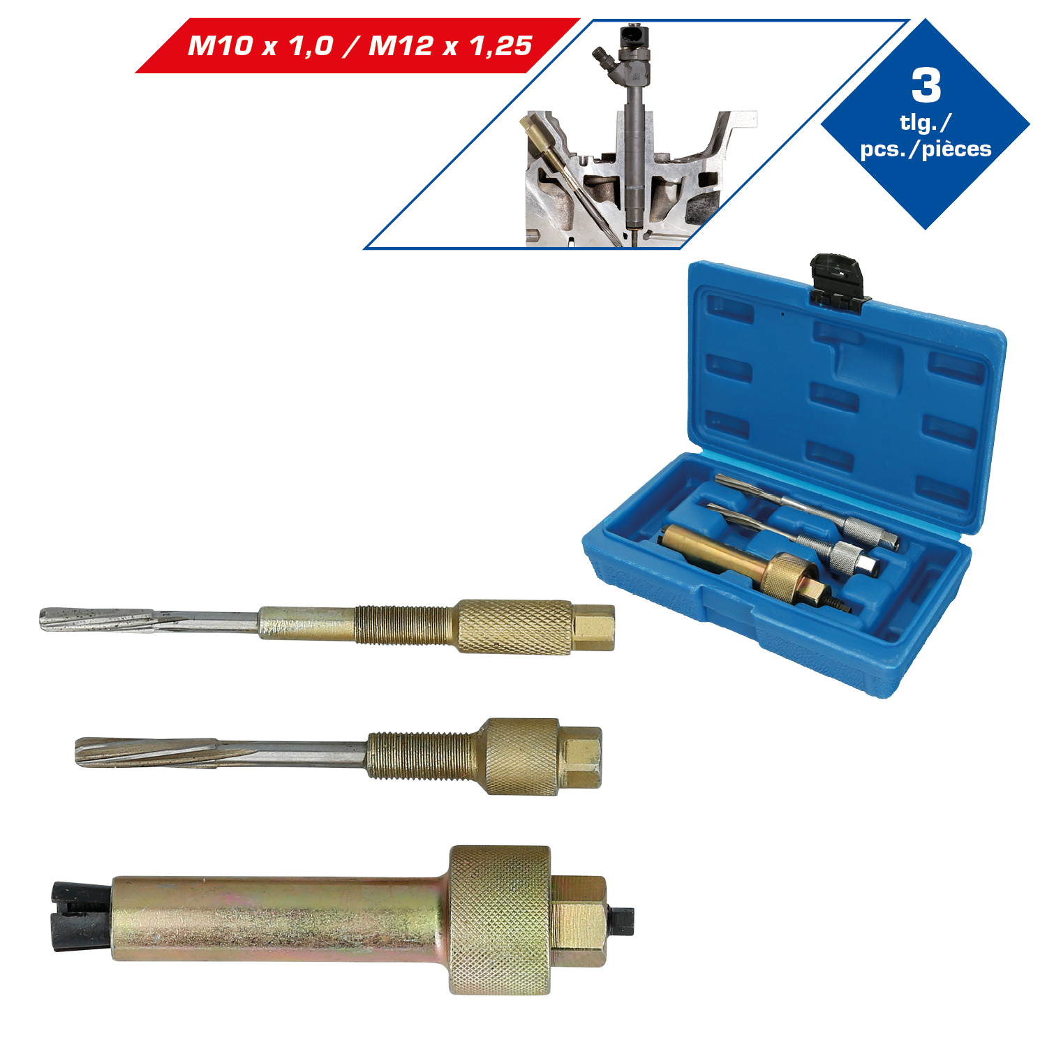 Brilliant Tools Glühkerzen-Werkzeug-Satz, 3-tlg - BT561020