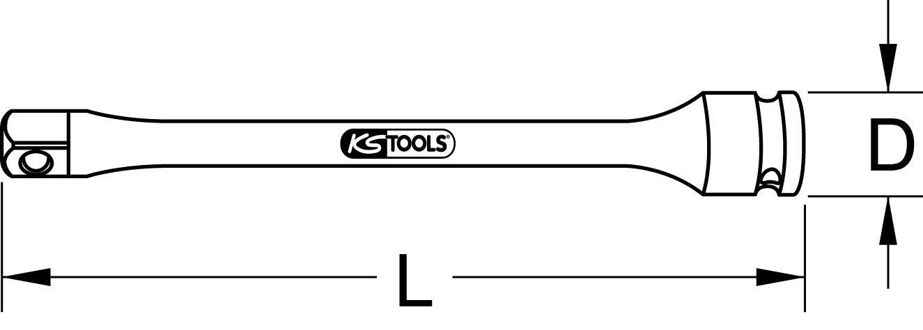 KS Tools 1/2" Kraft-Torsions-Verlängerung