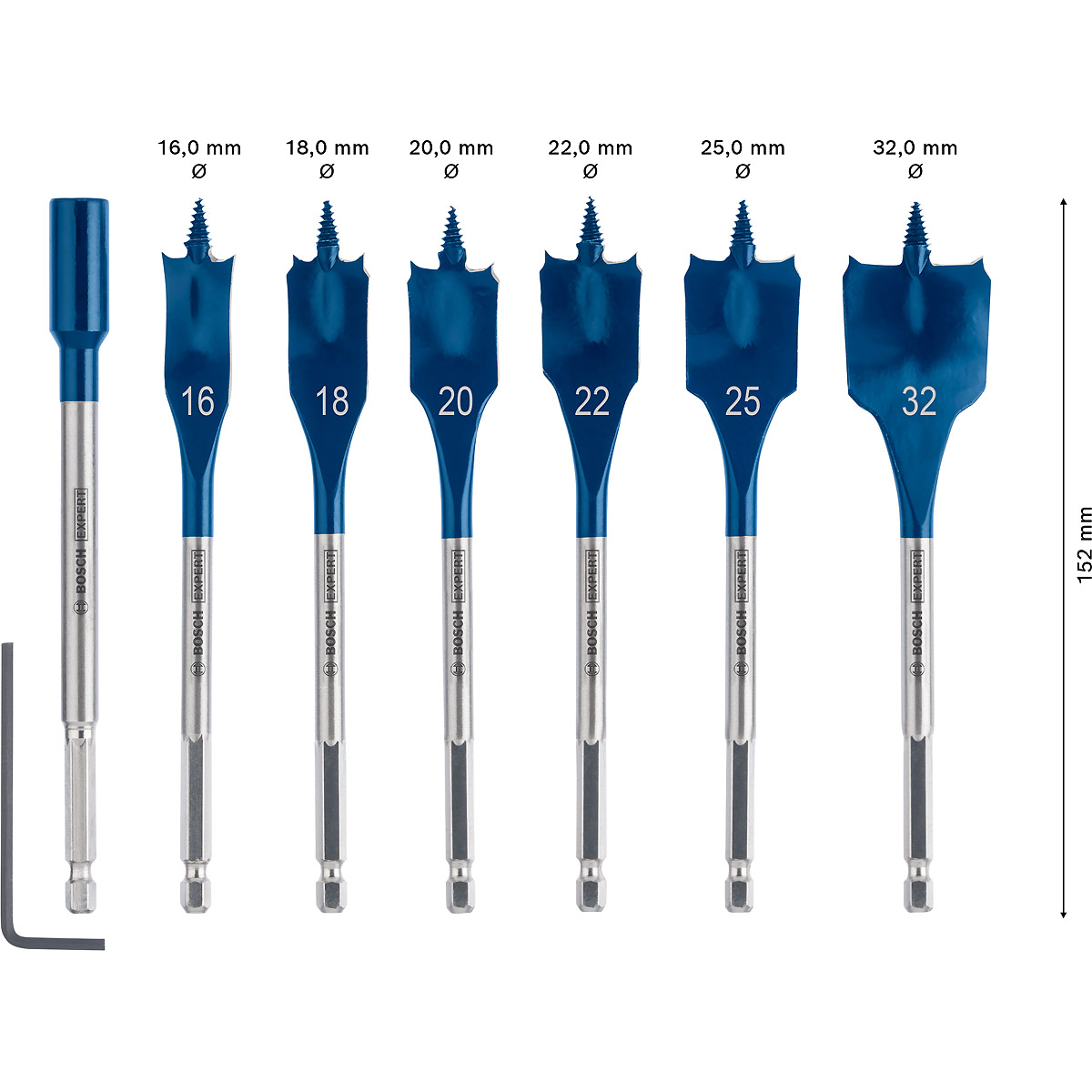 Bosch EXPERT SelfCut Speed Flachfräsbohrer-Set, für Bohrmaschinen 7er-Set